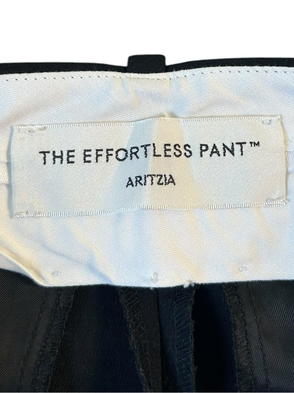 ARITZIA The Effortless Pant Crepette Black High Rise Wide Leg Trouser Sz 8 - Picture 3 of 14